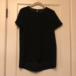 Madewell black short sleeve blouse